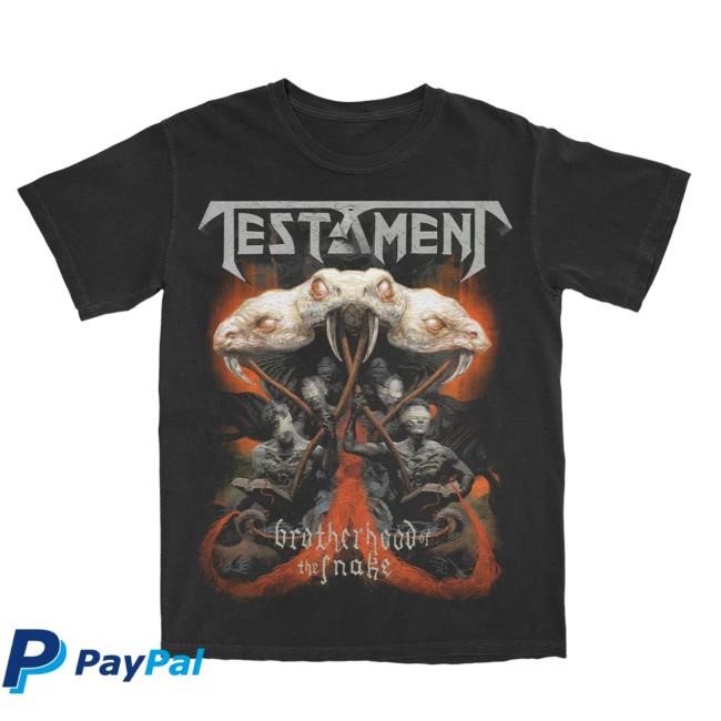 Official Testament Merch Shop Brotherhood Of The Snake New Shirt – Testament