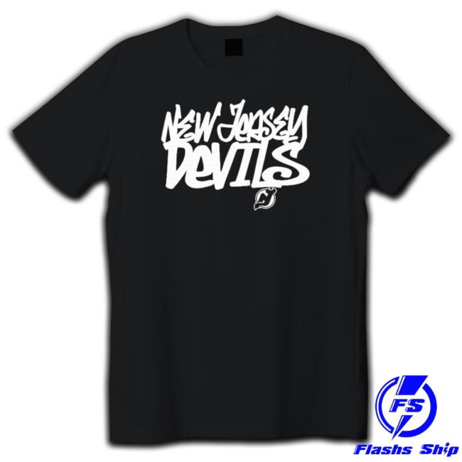 Official New Jersey Devils Levelwear Red Richmond Graffiti Sweatshirt
