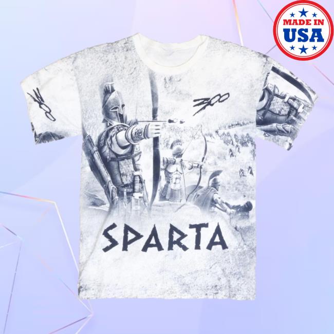 Official Throwback Vault Vintage 300 Sparta Movie Promo New Shirt All Over Print AOP