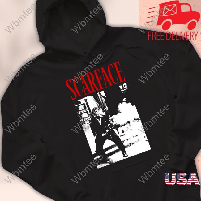 Official Boohoo Scarface Fire Scene License Oversized Black Shirts