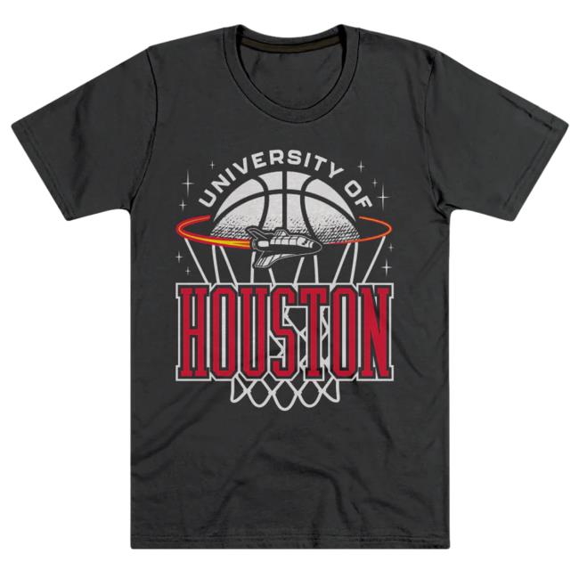 Houston Cougars Basketball Retro Rocket New Tee