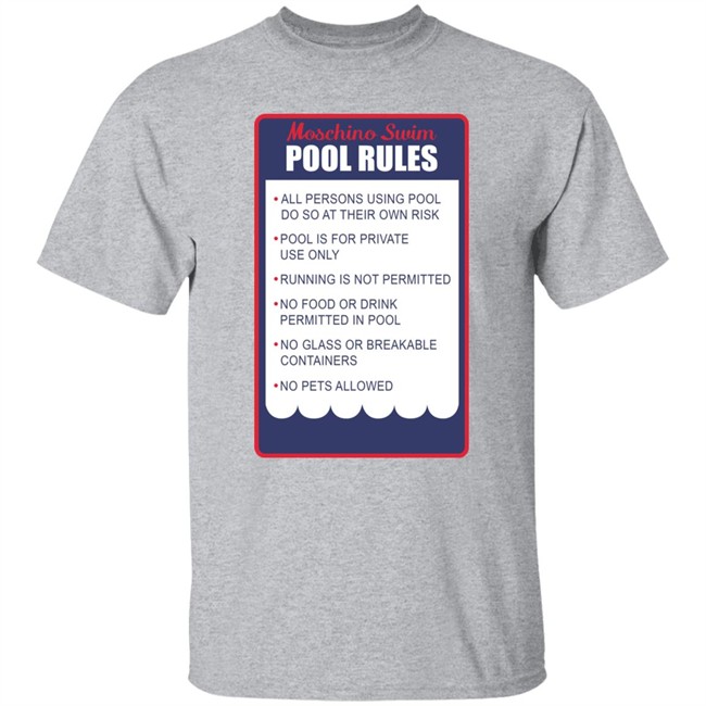 Pedro Martinez Moschino Swim Pool Rules Shirt Pedro Martinez Moschino Swim Pool Rules Shirt