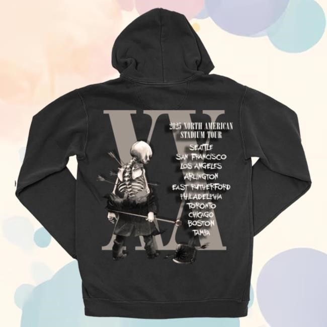 Official My Chemical Romance Store The Black Parade Tour Zip Popover Hoodie