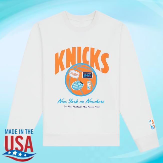 Official Msg Merch Store Shop New York Knicks NYON x Knicks Game Changer White Sweatshirts