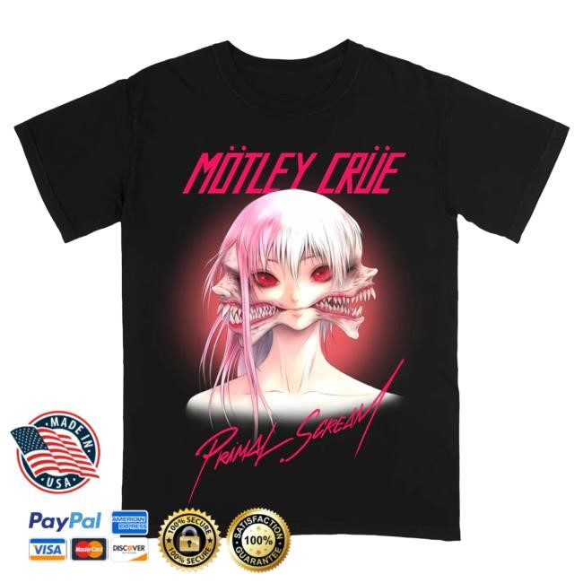 Official Rockabilia Merch Store Motley Crue Primal Scream by Brando Chiesa (White) (Rockabilia Exclusive) New Shirt