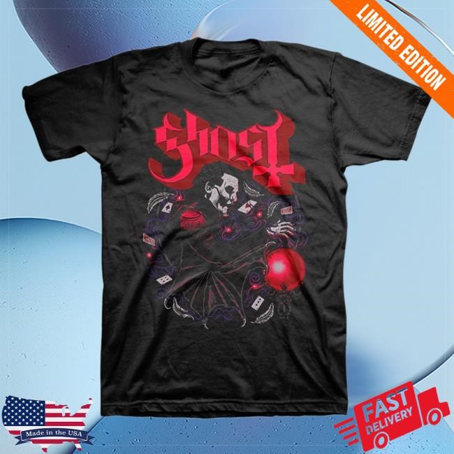 Ghost Crystal Ball Tshirt - Gimme Metal Ghost Crystal Ball Tshirt - Gimme Metal
