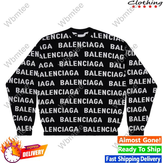 Official Saks Fifth Avenue Clothing Store Shop Balenciaga Bal Horizontal AOP Crewneck Sweatshirt 3D All Over Print Saksfifthavenue