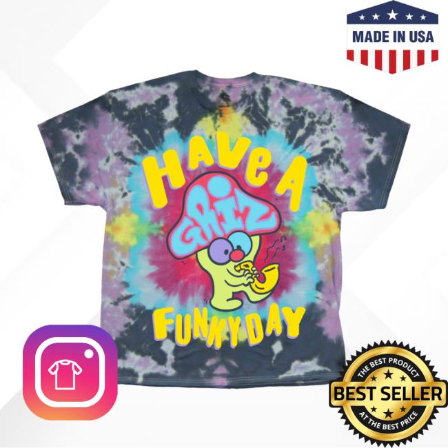 Official Griz Have A Funky Day Mushy-Dye Tee Shirt
