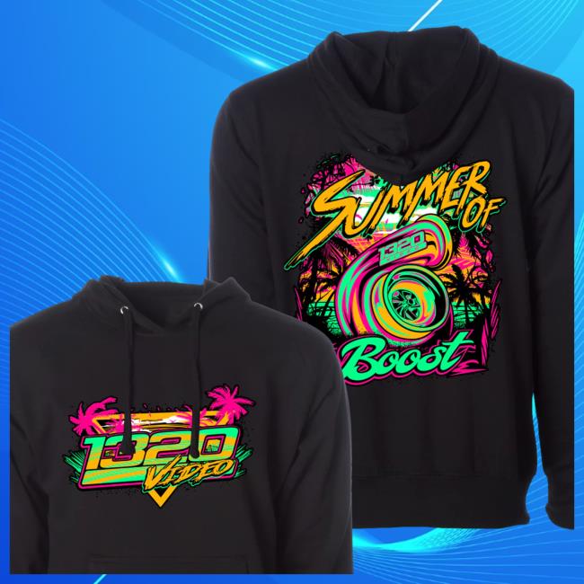 Official 1320video Merch Store 1320Video V.5 Summer Of Boost White Pull Over Hoodie 1320video Apparel Clothing Shop