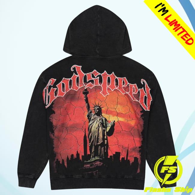 Official Godspeed Nyc Clothing Merch Red Day Hooded Sweatshirt