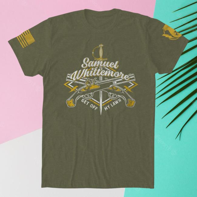 Official The Fat Electrician Merch Bunker Branding Get Off My Lawn Tee Military Green
