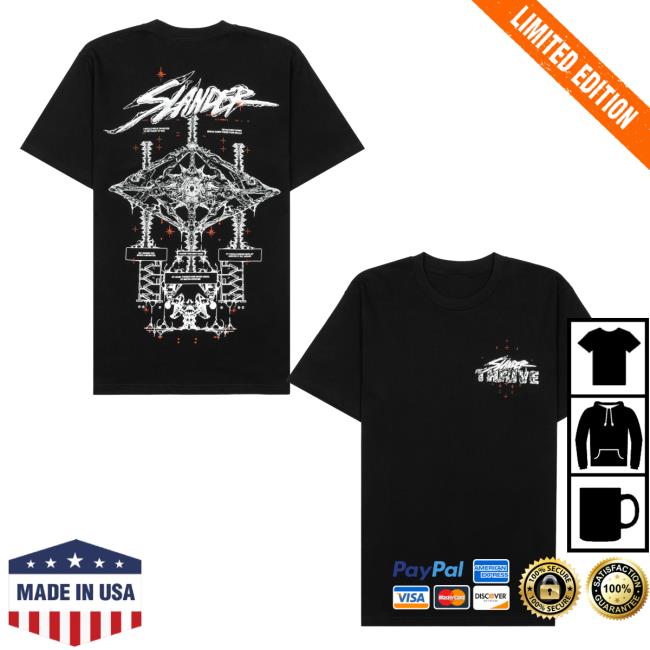 Official Slander Merch Store Sequence Tees - Black Slander Apparel Clothing Shop