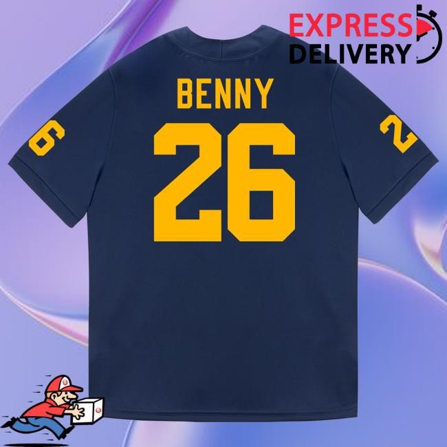 The M Den Michigan Wolverines #26 Rayshaun Benny Student Athlete Blue Football Jersey Tees