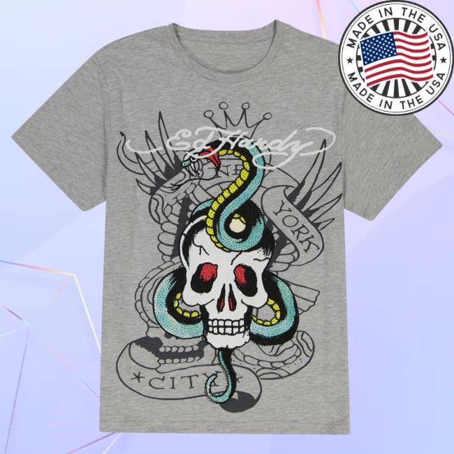 Official Ed Hardy Merch Store Rhinestone Skull Snake Shirt 2023 EdHardy Apparel Clothing Shop