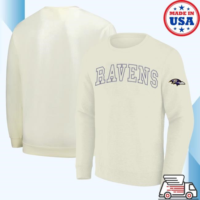 Official NFL Clothing Men's Baltimore Ravens Profile Cream Big & Tall Long-Sleeve ArizonaCardinals
