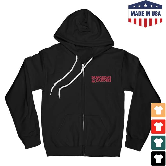 Official Dungeons And Daddies Merch Store Season 2 Full Zip Up Hooded Sweatshirt Dungeonsanddaddies Shop