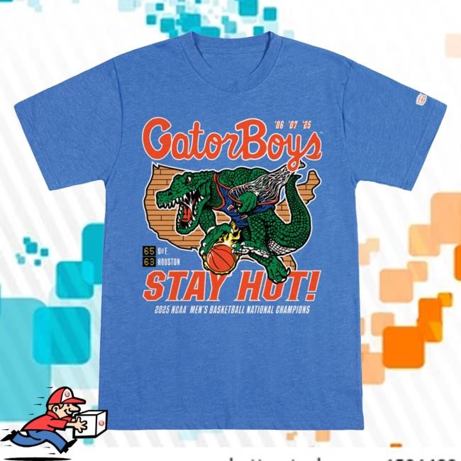 Florida Gators 2025 Ncaa Men's Basketball National Champions Gatorboys Stay Tee