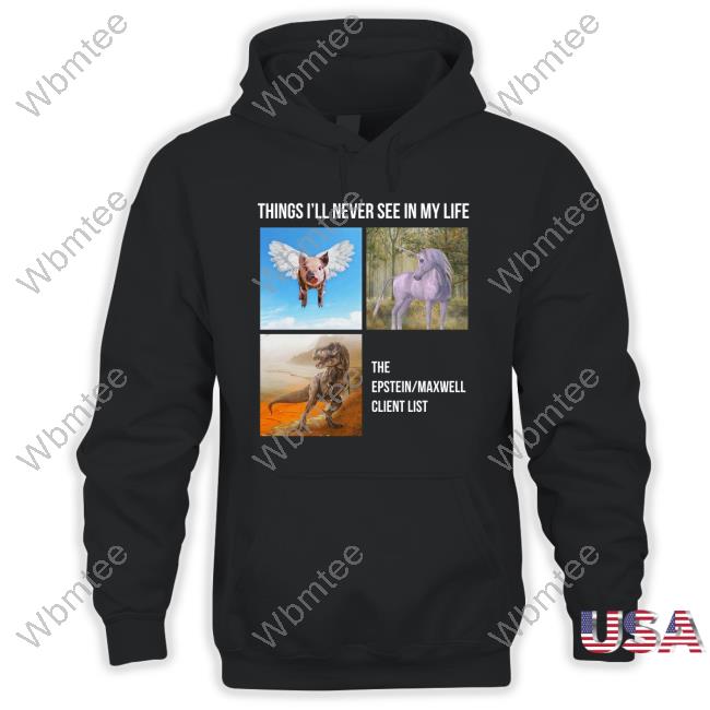 Things I'll Never See In My Life The Epstein Maxwell Client List Tee
