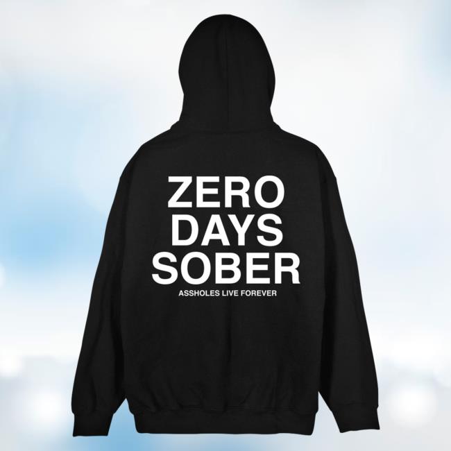 Official Linda Finegold Store Shop Zero Days Sober Black Crew neck Sweatshirt Lindafinegold Clothing