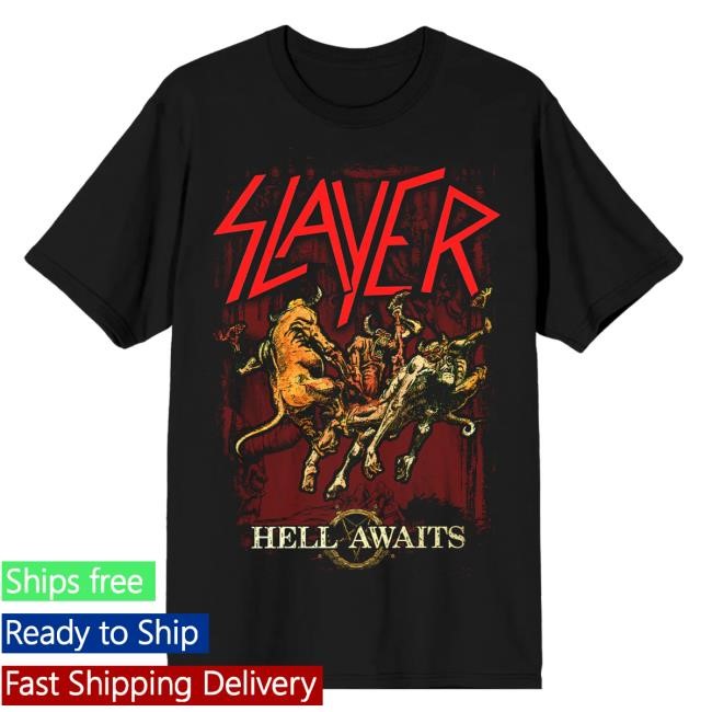 Torn Asunder Hell Awaits Tracklist Tee Official Slayer Clothing Store Shop Merch