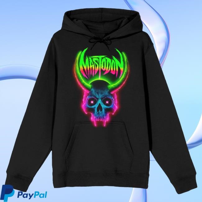 Official Mastodon Rocks Merch Store Mastodon Artist Series CJK Neon Skull Attractive Hoodie x Chad James Keith