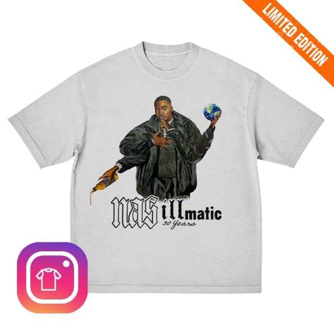 Nas | Official Store Merch Official Nasir Jones 30 Years Of Illmatic Cement Short Sleeve