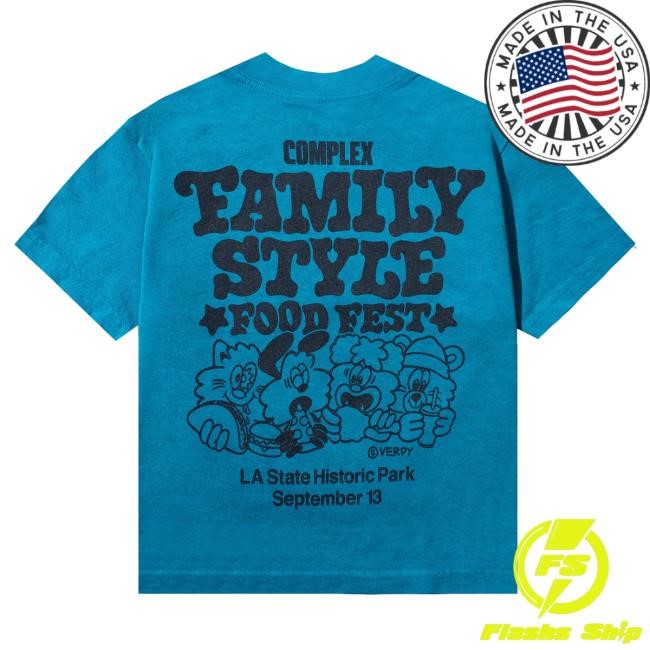 Official Complex Clothing Store Shop Family Style Verdy X Fsff Kids Logo Tshirt - Blue | Complex Merch Apparel
