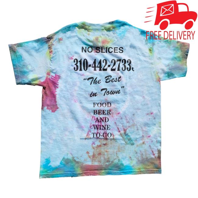 Jon And Vinny's OG Pizza Man Tshirt Brentwood Blue Tie Dye Jonandvinnys