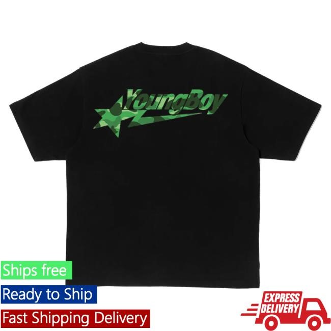 YoungBoy Never Broke Again Bape Sta Tee Black Complex