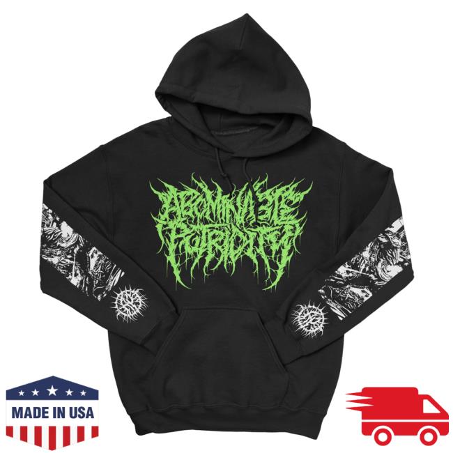 Official Indie Merch Store Shop Abominable Putridity "Parasitic Metamorphosis" Hooded Sweatshirt Indiemerchstore