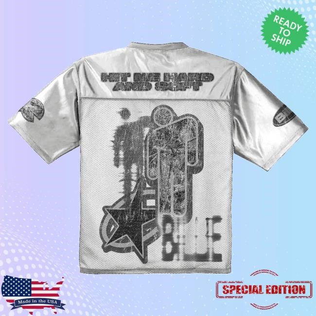 Billie Eilish Billie Bandana White Football Jersey Shirt