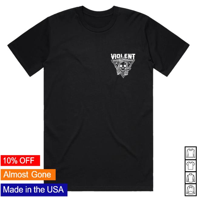 Official 24Hundred Violent Soho Blazin' Skull Tees Black 24 Hundred