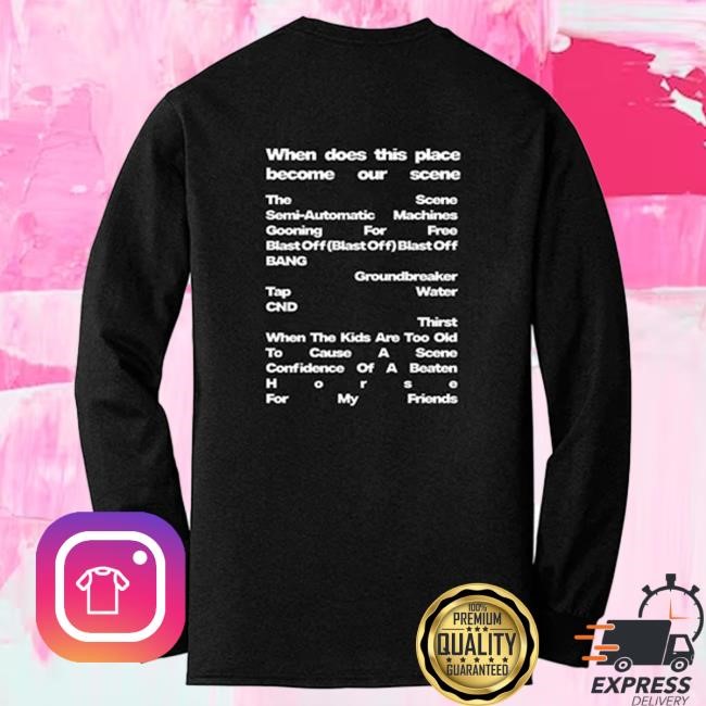 When Does This Place Become Our Scene - Hammok Stadium Night Original Our Scene Black Longsleeve - Hammok Tour Travel Essential