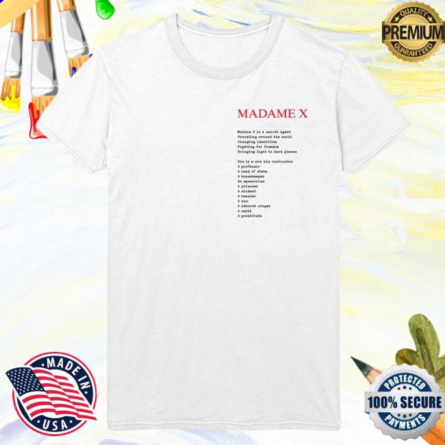 Official Madonna Merch Store Madame X Manifesto Hoodie Madonna Louise Ciccone Clothing Shop