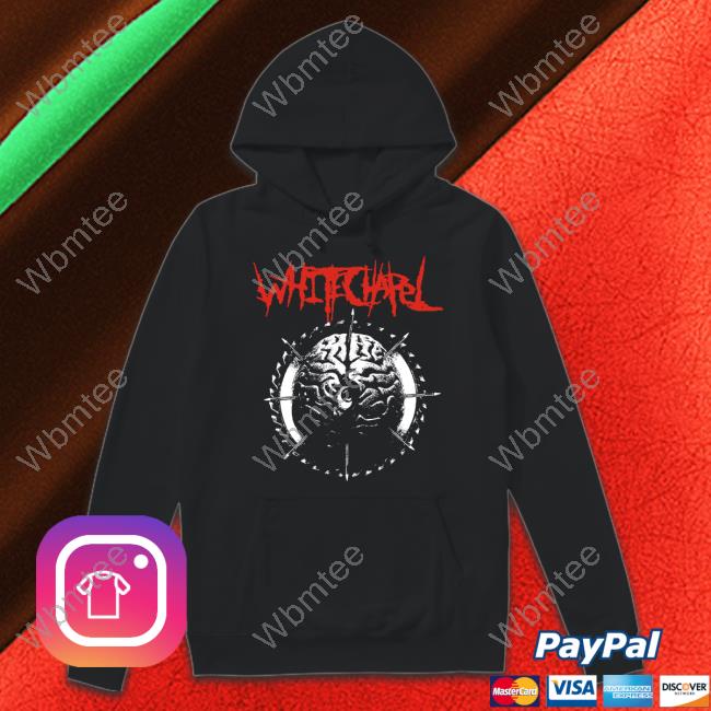 Official Whitechapel Merch Brain Eye Black Hoodie