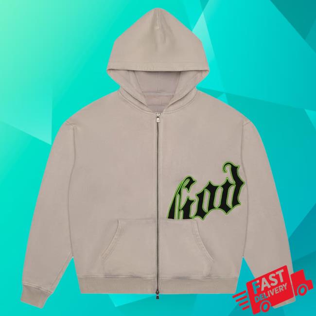 Official Godspeed Nyc Clothing Merch Og Logo Pullover Hoodie (Grey/Black/Green)