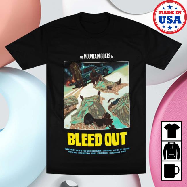 Official Hello Merch The Mountain Goats Bleed Out Album T-Shirts HelloMerch TheMountainGoats