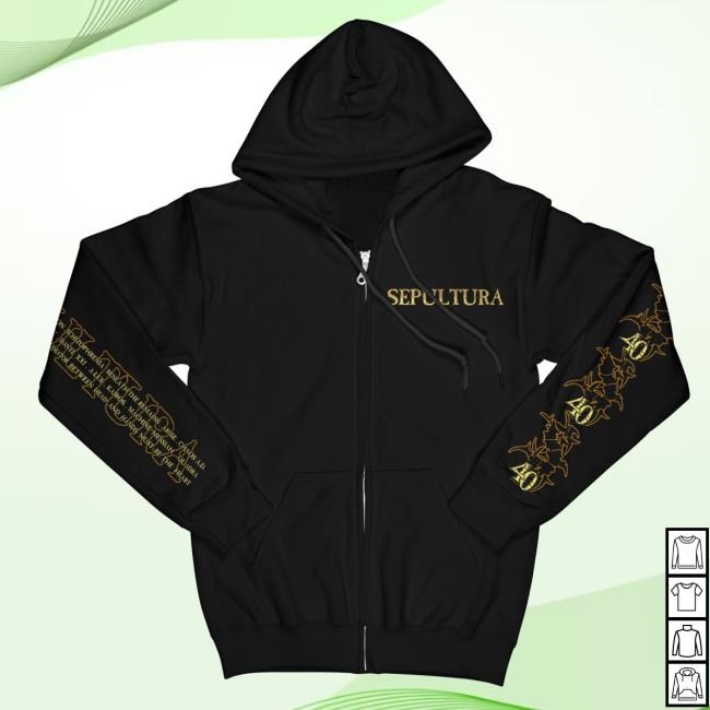 Sepultura Discography Zip Hoodie Sepultura 40th Anniversary Merch