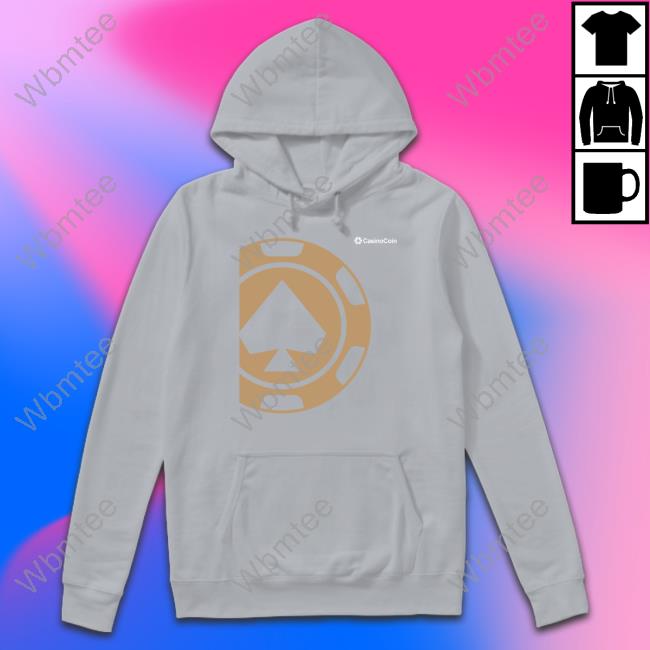 Xrpl Merch Official Casinocoin Gold Hooded Sweatshirt Official Casinocoin Gold Shirt