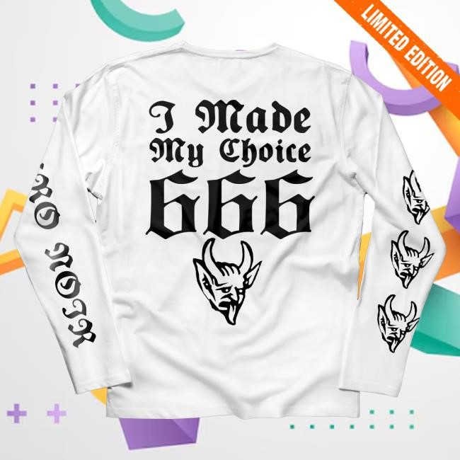 Behemoth NeroNoir - I Made My Choice White Long Sleeve Tee