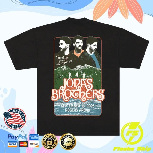 Official Jonas Brothers Merch Store Greetings From Your Hometown - Vancouver, Canada Tees
