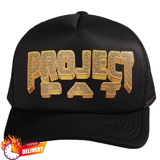 Official Project Pat Shop Gold Shine "Trucker" Black Cap