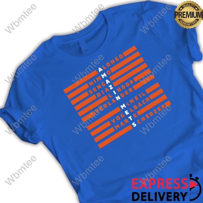 Alonso Nimmo Senga Diaz Lindor Verlander Mcneil Vogelbach Marte Scherzer Amazin Mets T Shirts
