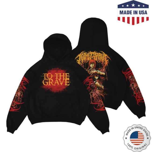 Official To The Grave Rising Merch To The Grave - Chainsaw Man Hooded Sweatshirt Risingmerch