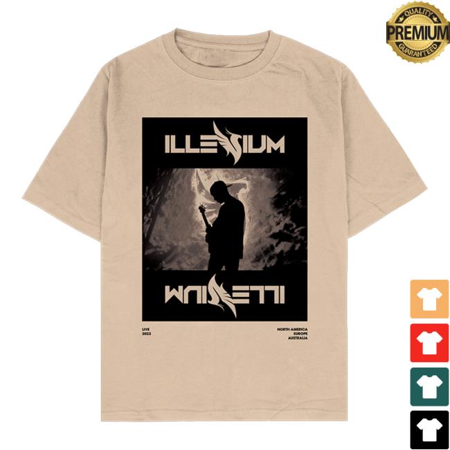 Illenium Merch Illenium Tan Stacked Tour T-Shirt