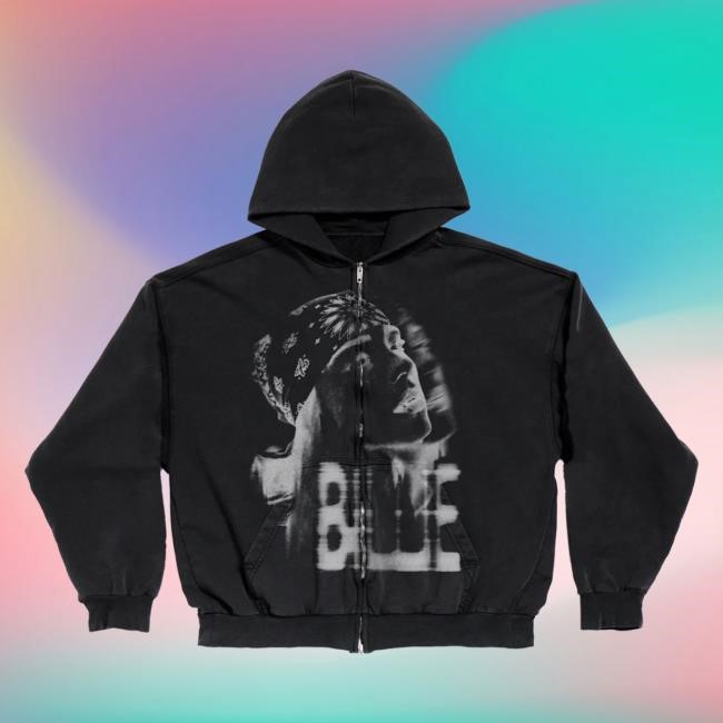 Billie Eilish Billie Bandana Black Zip Hoodie