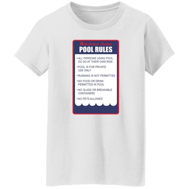 Pedro Martinez Moschino Swim Pool Rules Shirt Pedro Martinez Moschino Swim Pool Rules Shirt
