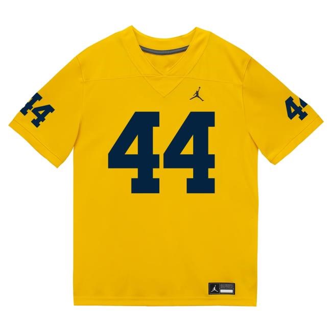 Michigan Wolverines #44 Damon Payne Student Athlete Maize Football Jersey Tshirt The M Den Shop