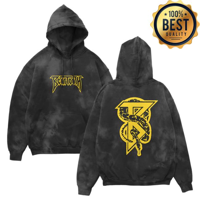 Official Beartooth Band Clothing Beartooth Clothing Beartooth Snake On My Back Dye Hoodie Beartoothband