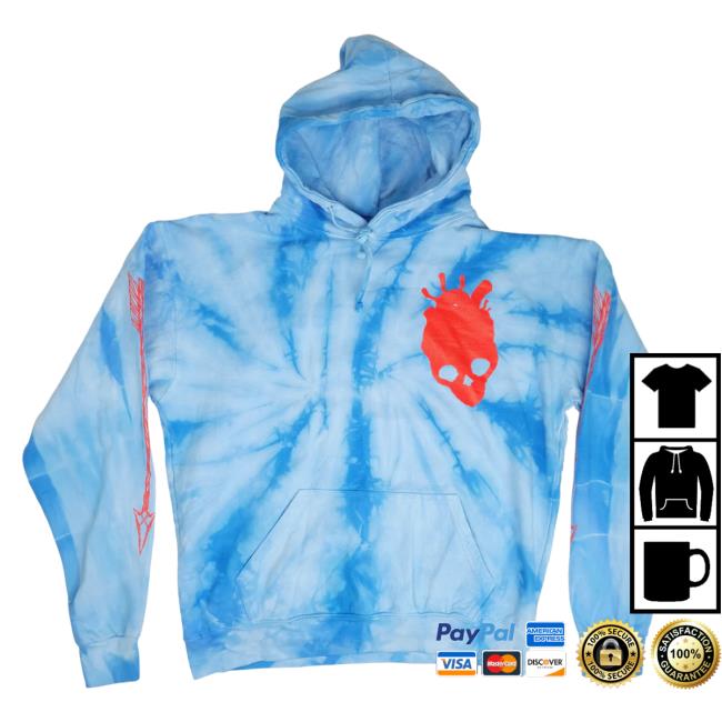 Official Any Means Necessary Clothing Down with the Ship Hoodies Baby Blue Tie Dye